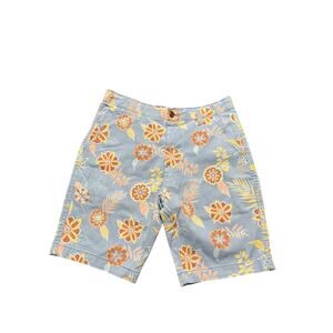 PLUGG CLOTHING Men's Shorts Flex Waist Flat Front BLUE FLORAL sz 30